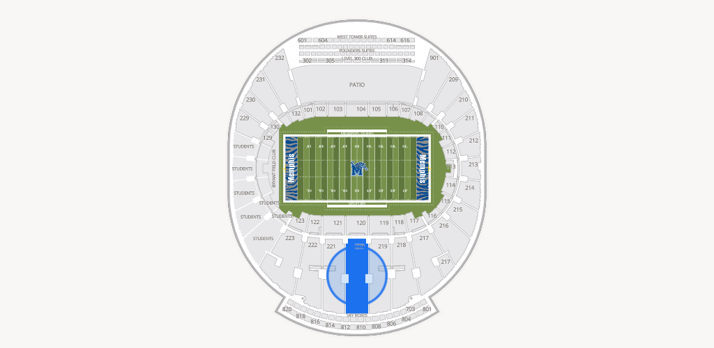 Simmons Bank Liberty Stadium Seating Chart