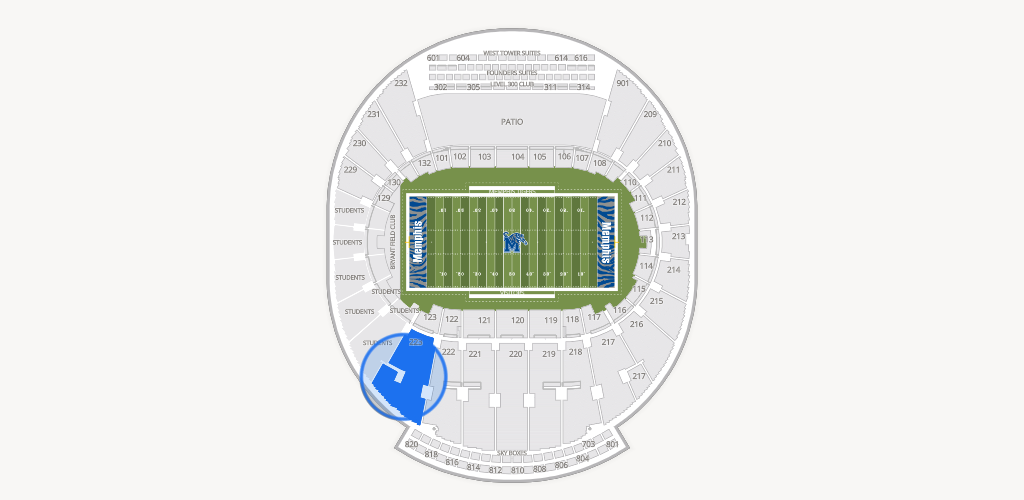 Simmons Bank Liberty Stadium Seating Chart