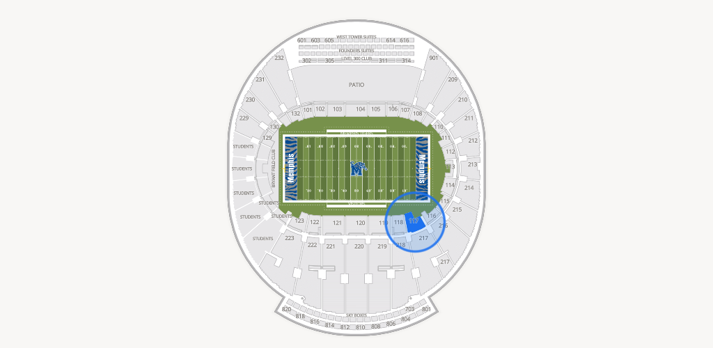 Simmons Bank Liberty Stadium Seating Chart
