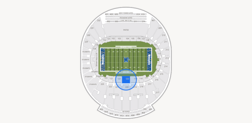 Simmons Bank Liberty Stadium Seating Chart