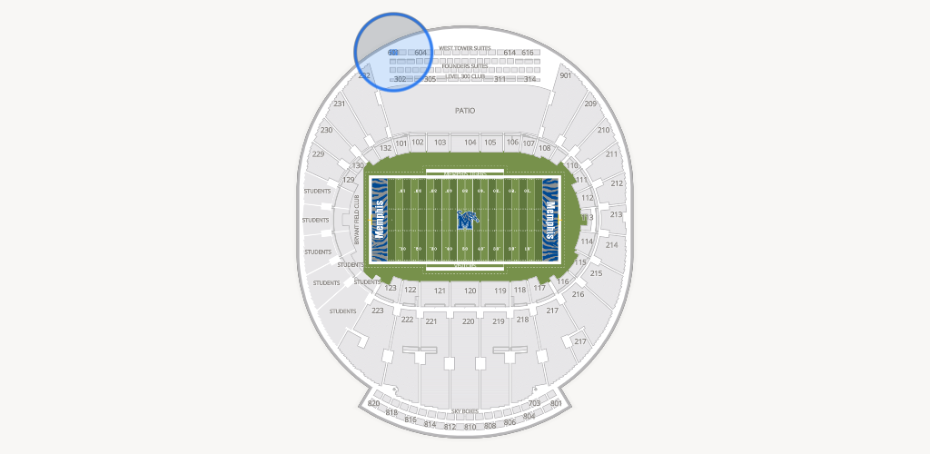 Simmons Bank Liberty Stadium Seating Chart