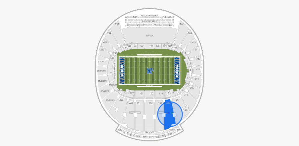 Simmons Bank Liberty Stadium Seating Chart