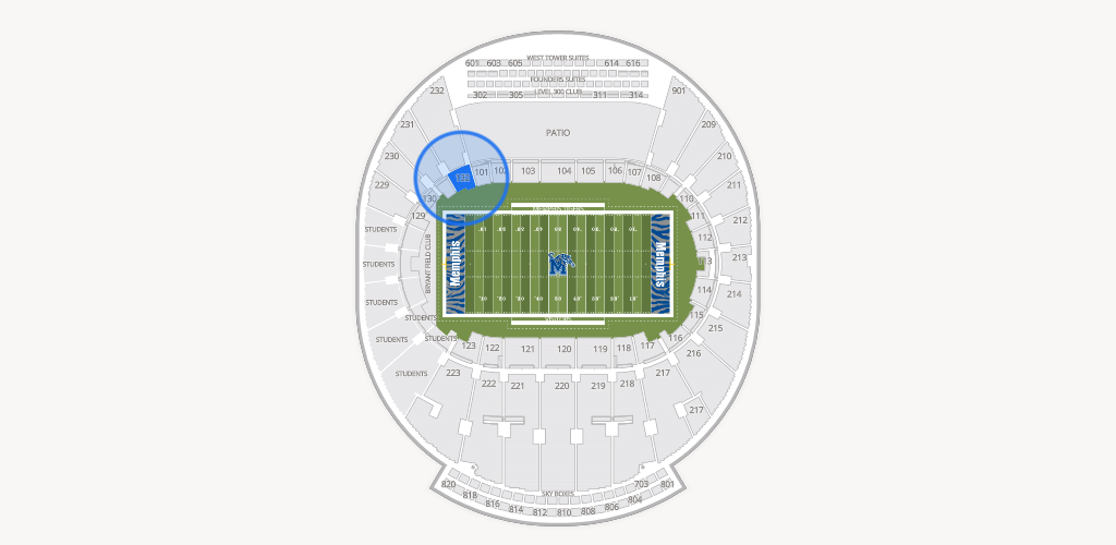 Simmons Bank Liberty Stadium Seating Chart