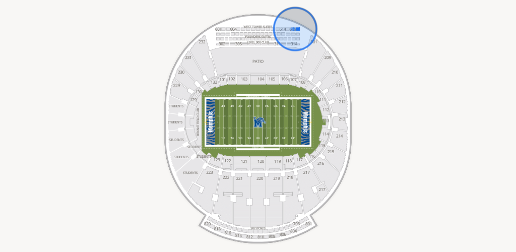 Simmons Bank Liberty Stadium Seating Chart