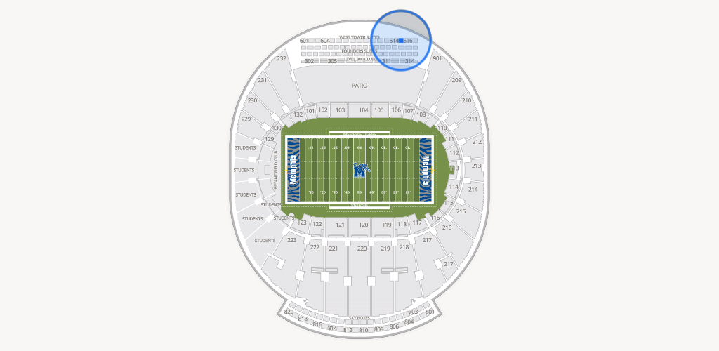 Simmons Bank Liberty Stadium Seating Chart