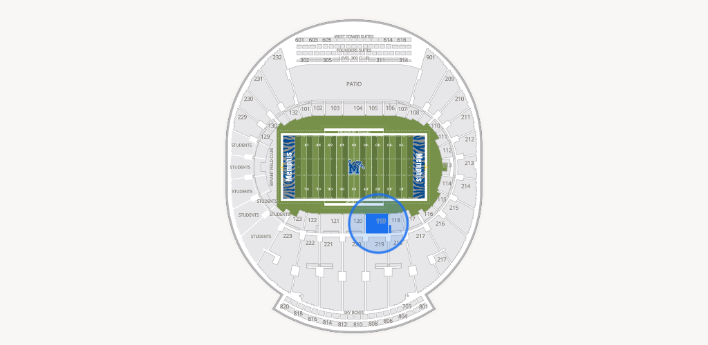Simmons Bank Liberty Stadium Seating Chart