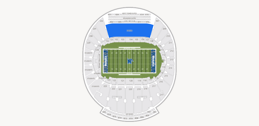 Simmons Bank Liberty Stadium Seating Chart