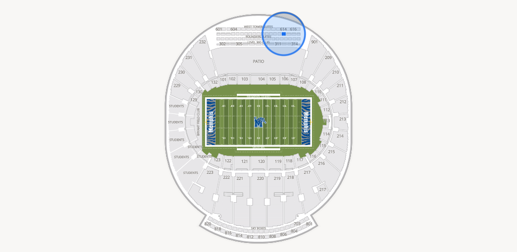 Simmons Bank Liberty Stadium Seating Chart