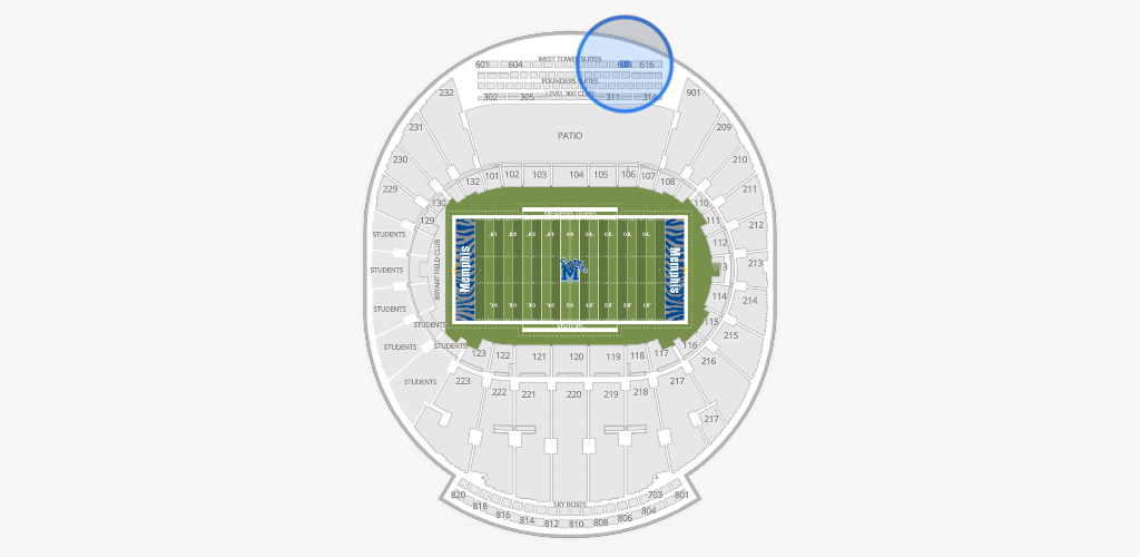 Simmons Bank Liberty Stadium Seating Chart