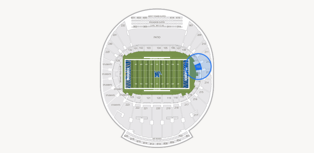 Simmons Bank Liberty Stadium Seating Chart
