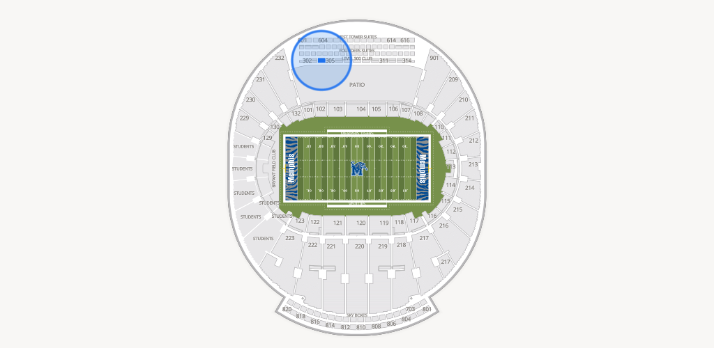 Simmons Bank Liberty Stadium Seating Chart