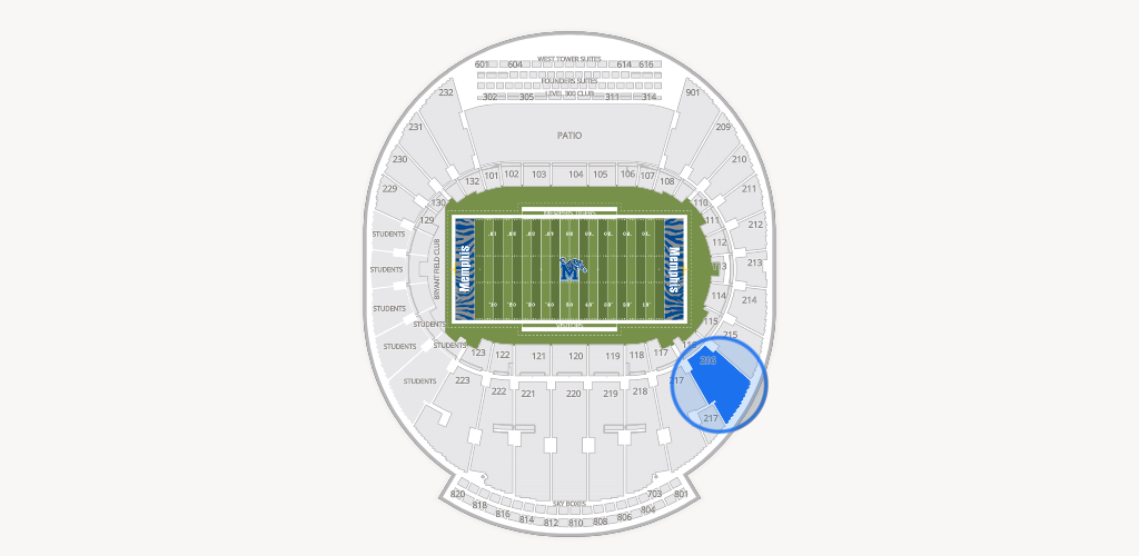 Simmons Bank Liberty Stadium Seating Chart