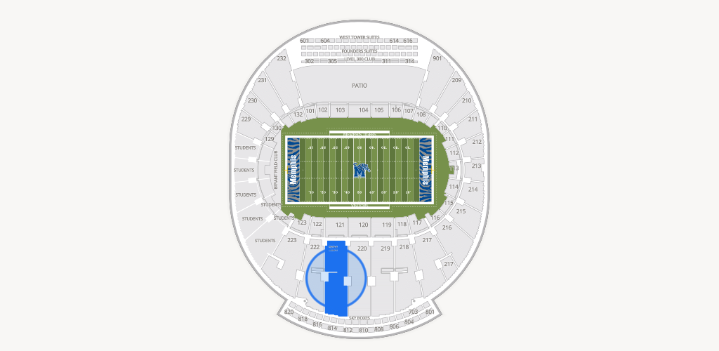 Simmons Bank Liberty Stadium Seating Chart