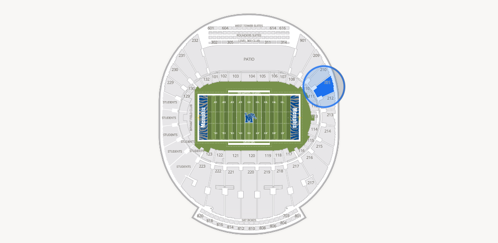 Simmons Bank Liberty Stadium Seating Chart