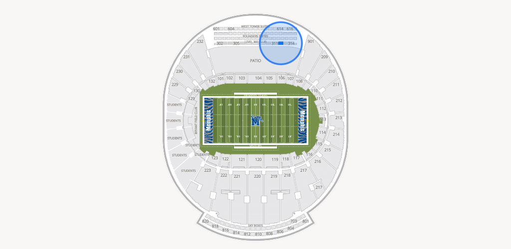 Simmons Bank Liberty Stadium Seating Chart