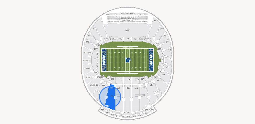Simmons Bank Liberty Stadium Seating Chart