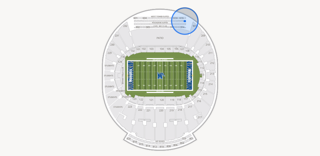 Simmons Bank Liberty Stadium Seating Chart