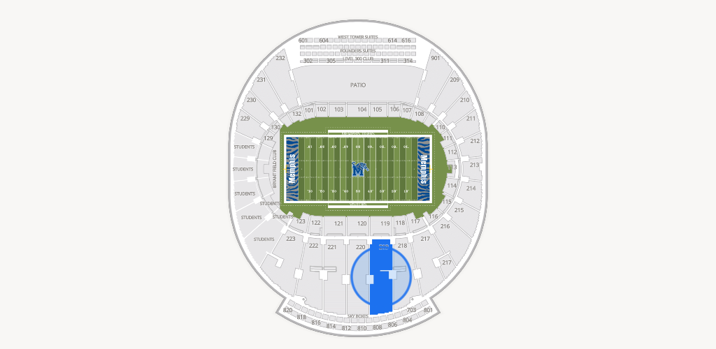 Simmons Bank Liberty Stadium Seating Chart