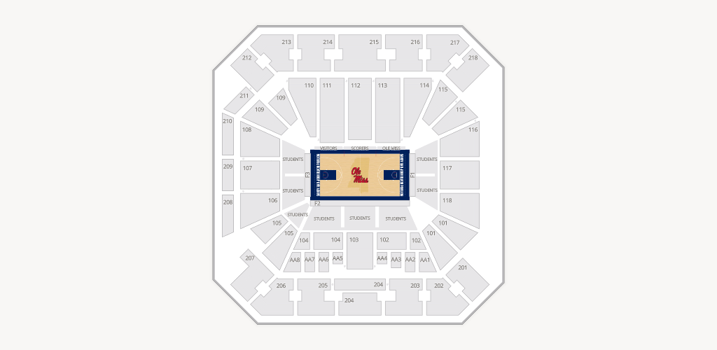 SJB Pavilion at Ole Miss Seating Chart