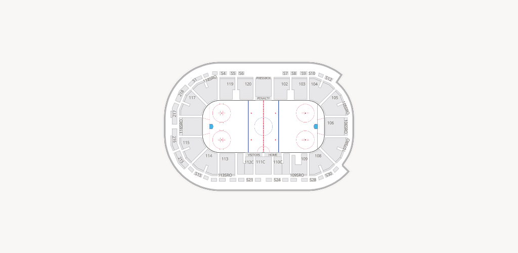 Sleeman Centre Seating Chart