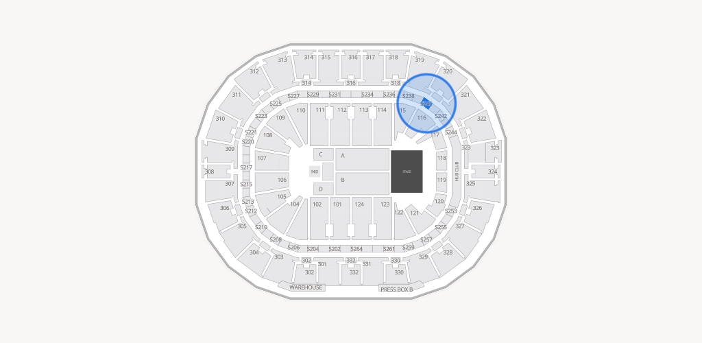 Smoothie King Center Seating Chart