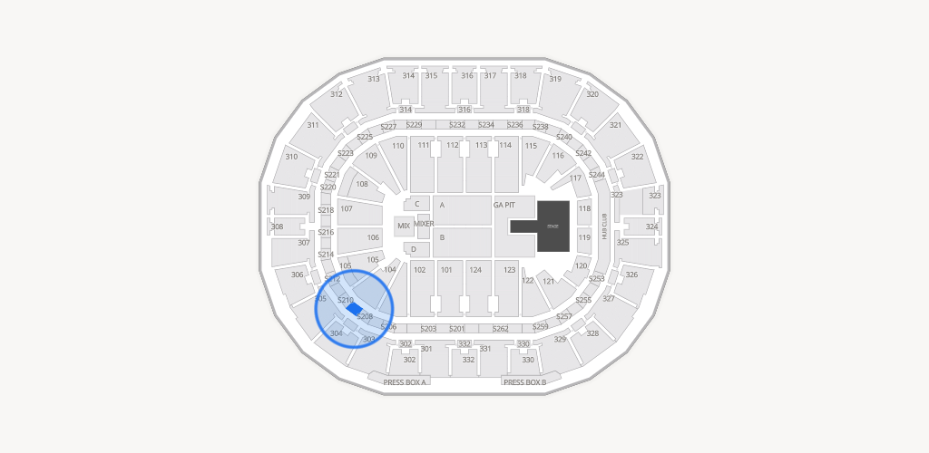 Smoothie King Center Seating Chart