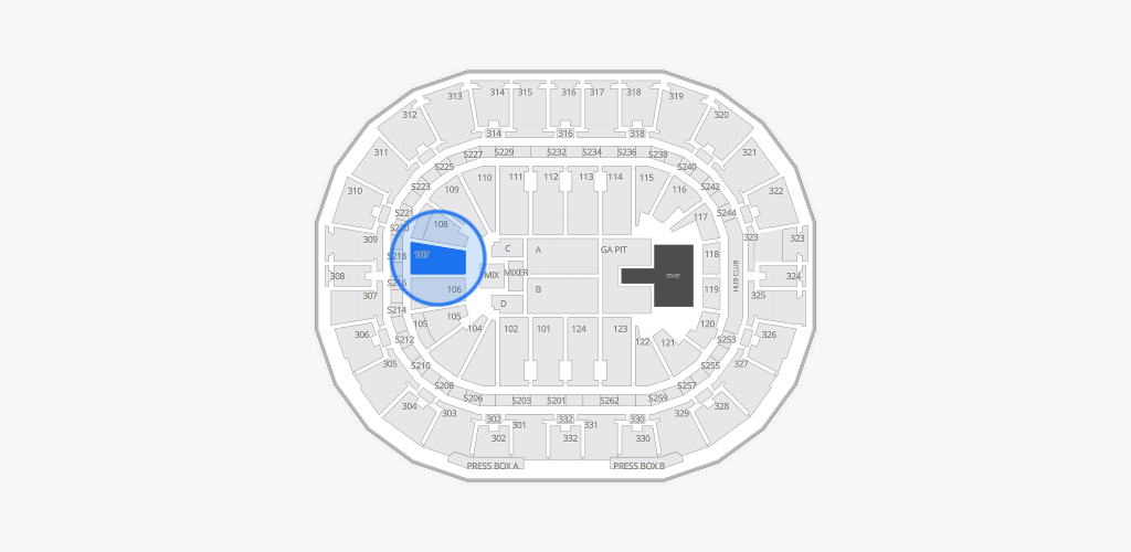 Smoothie King Center Seating Chart