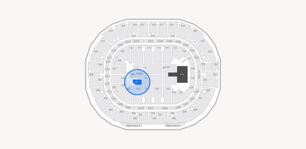 Smoothie King Center Seating Chart