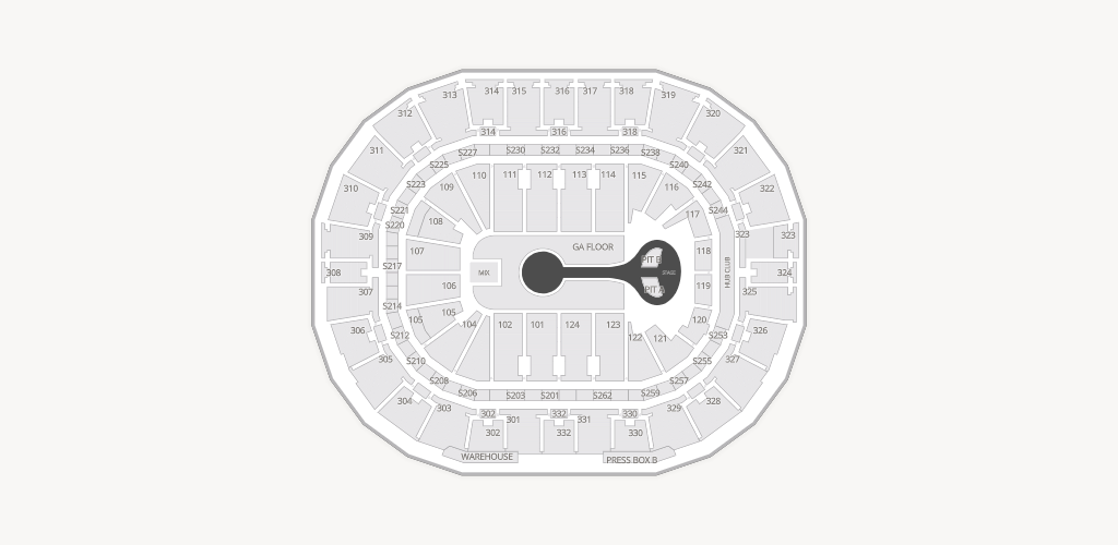 Smoothie King Center Seating Chart