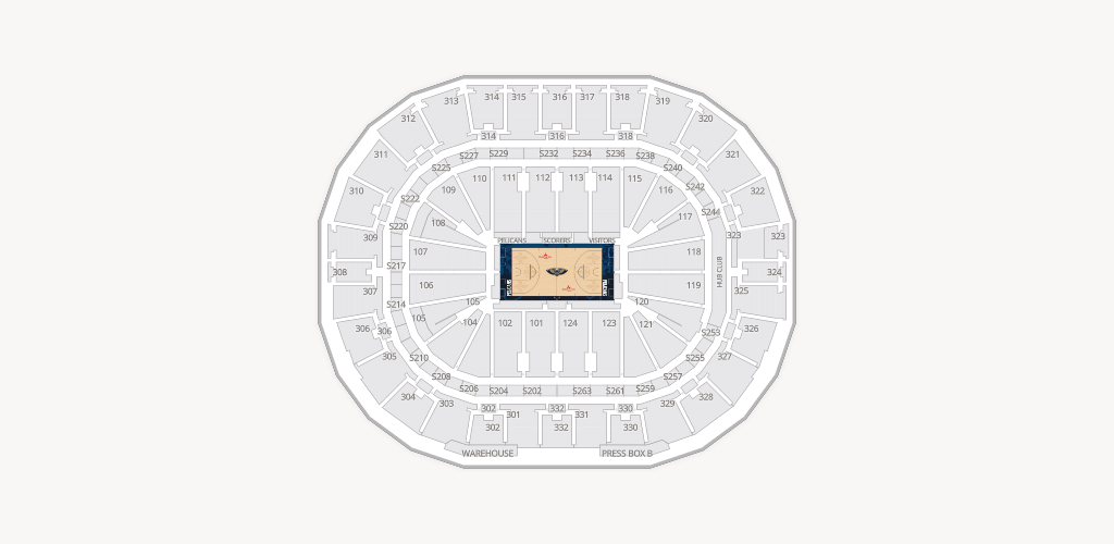 Smoothie King Center Seating Chart