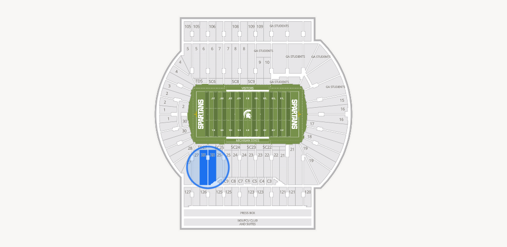 Spartan Stadium (Michigan) Seating Chart