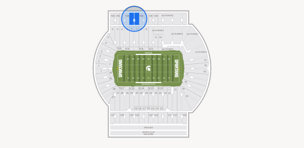 Spartan Stadium (Michigan) Seating Chart