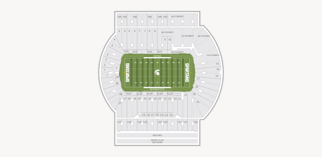 Spartan Stadium (Michigan) Seating Chart
