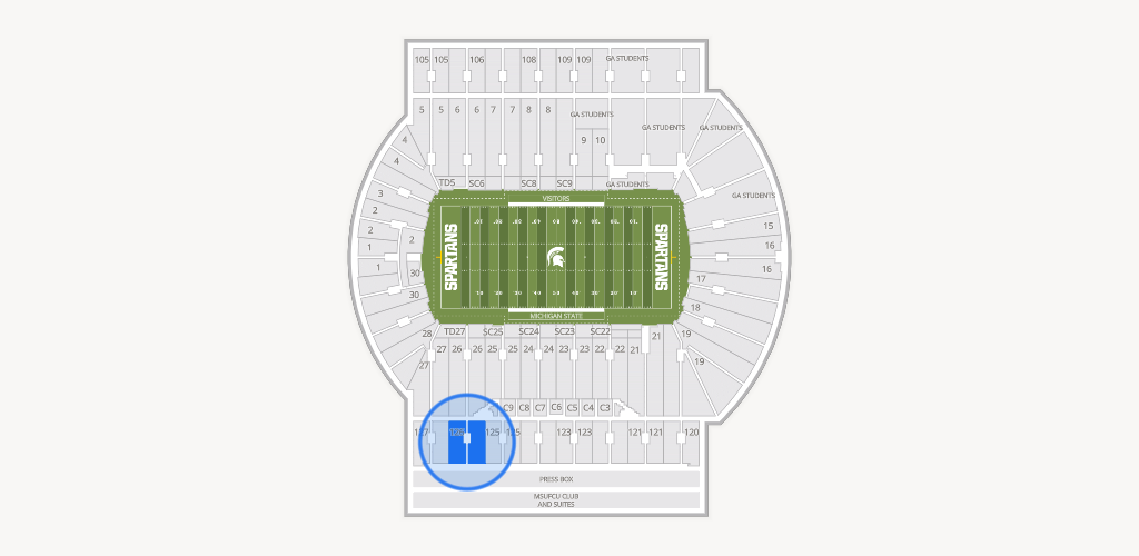 Spartan Stadium (Michigan) Seating Chart