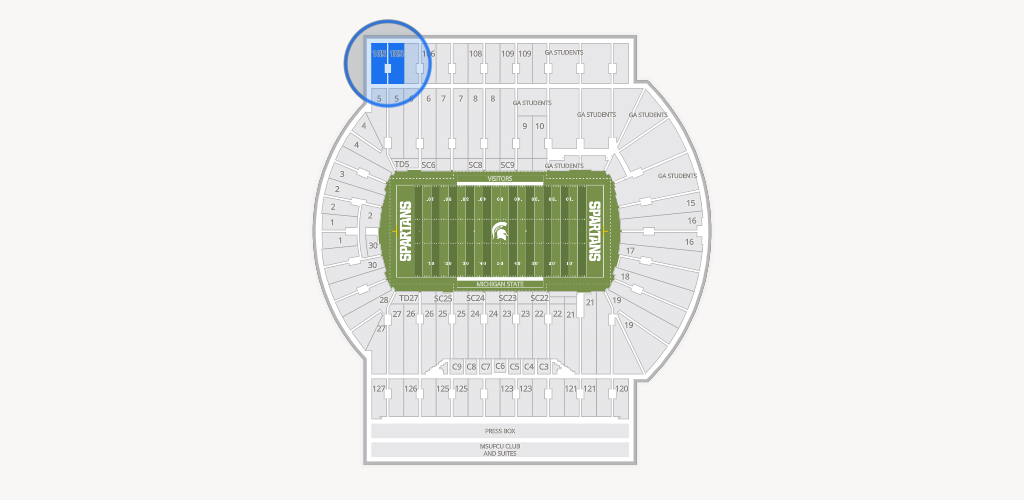 Spartan Stadium (Michigan) Seating Chart