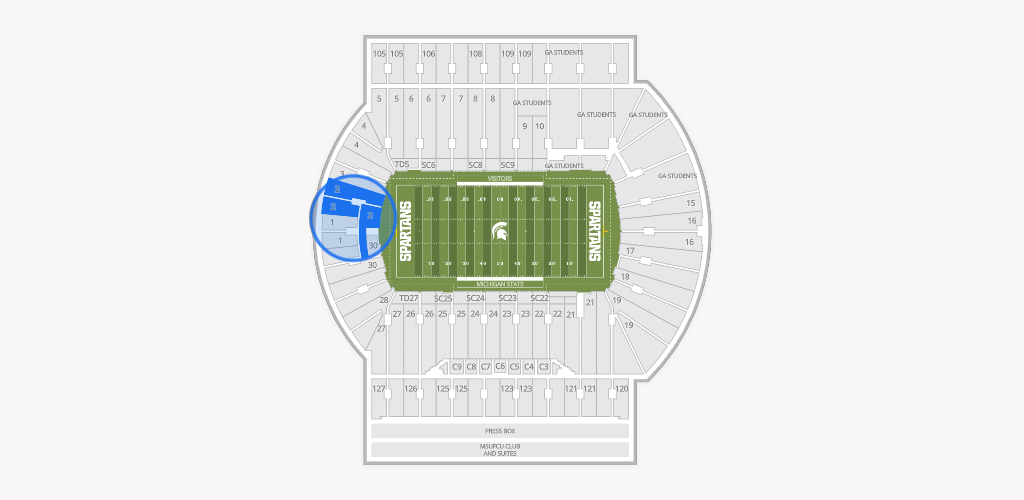 Spartan Stadium (Michigan) Seating Chart