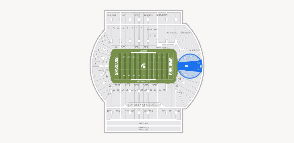 Spartan Stadium (Michigan) Seating Chart
