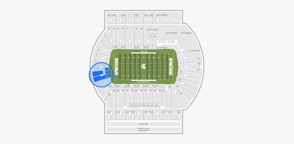 Spartan Stadium (Michigan) Seating Chart