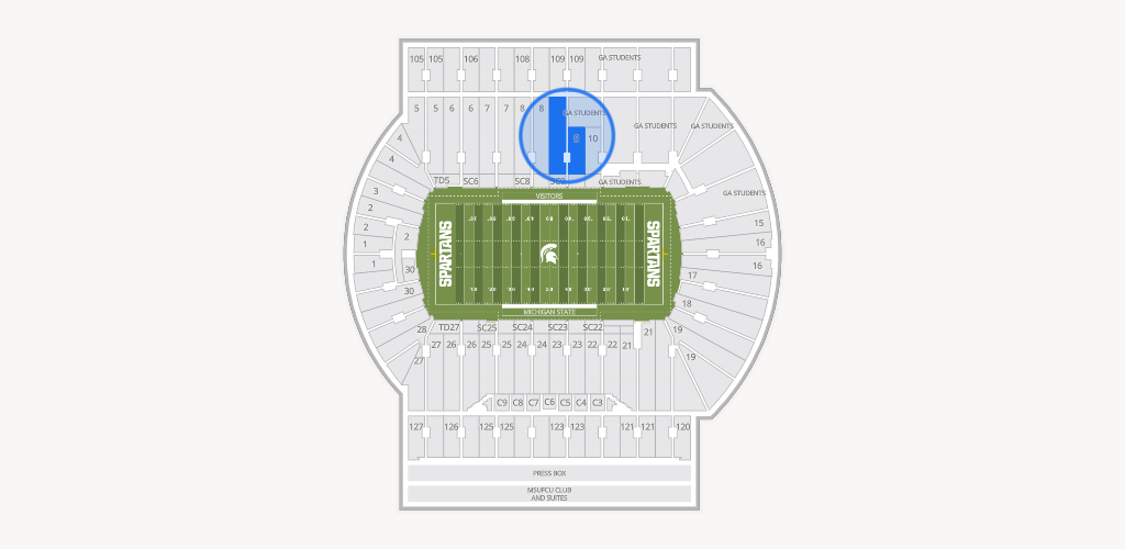 Spartan Stadium (Michigan) Seating Chart