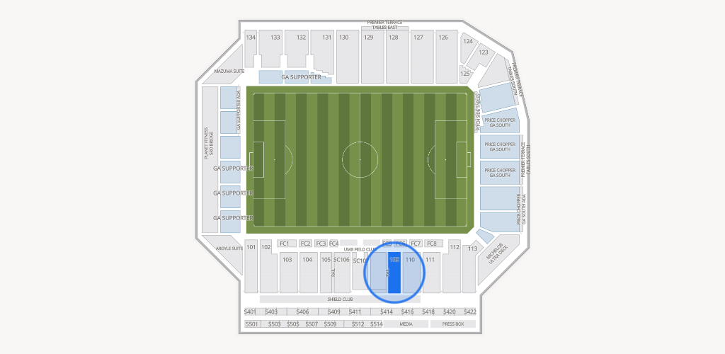 Sporting Park Seating Chart