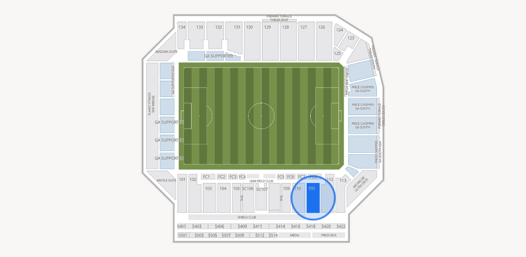 Sporting Park Seating Chart