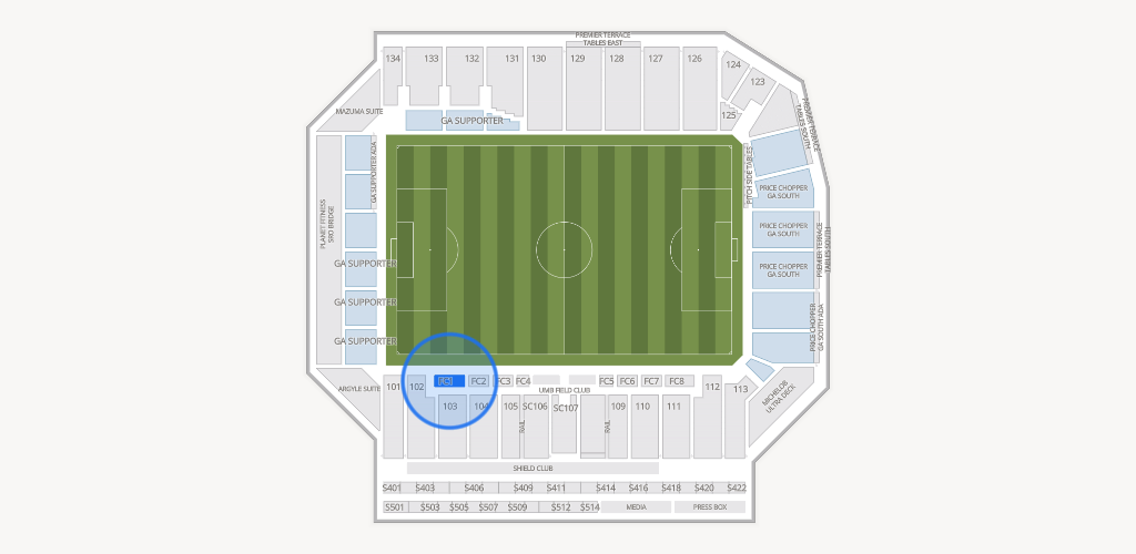 Sporting Park Seating Chart