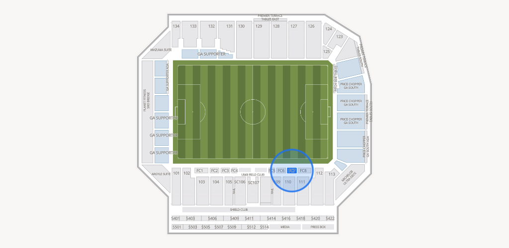 Sporting Park Seating Chart