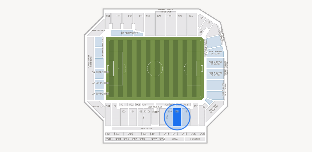 Sporting Park Seating Chart