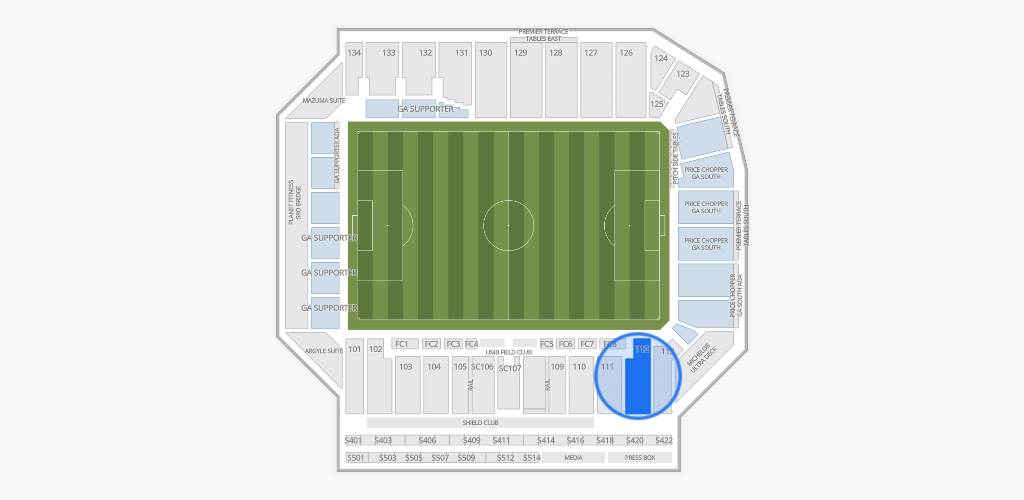 Sporting Park Seating Chart