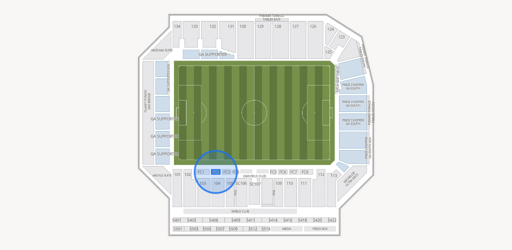 Sporting Park Seating Chart