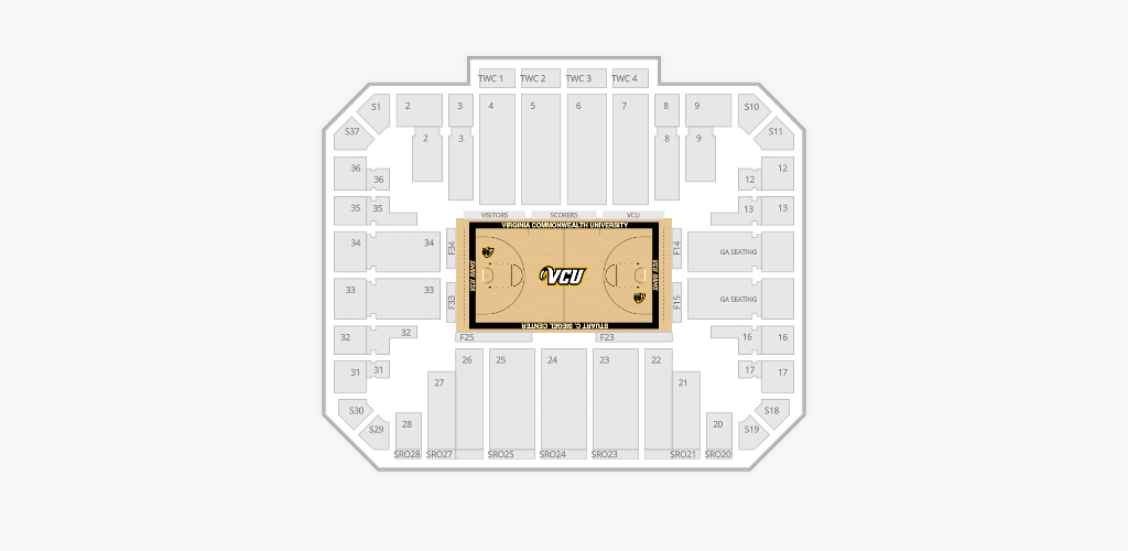 Stuart C. Siegel Center Seating Chart