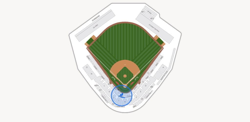 Swayze Field Seating Chart
