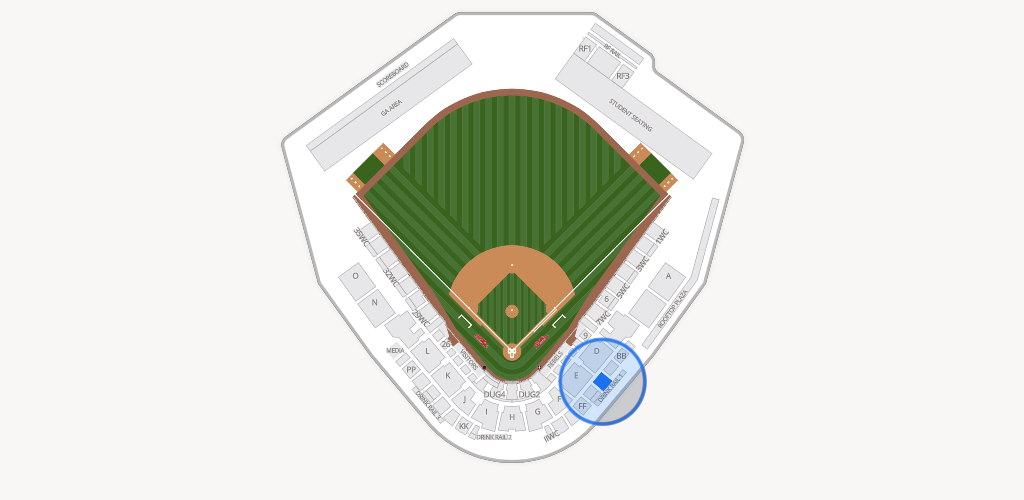 Swayze Field Seating Chart
