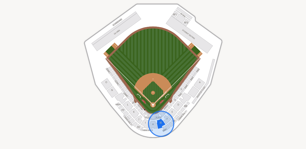 Swayze Field Seating Chart